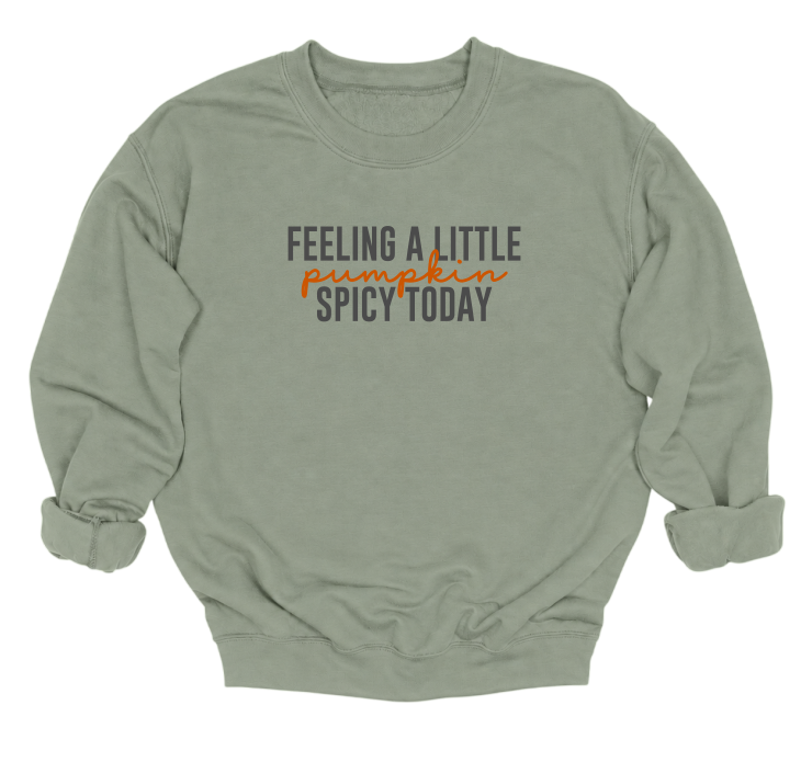 Feeling A Little Pumpkin Spicy Today Crewneck Sweater