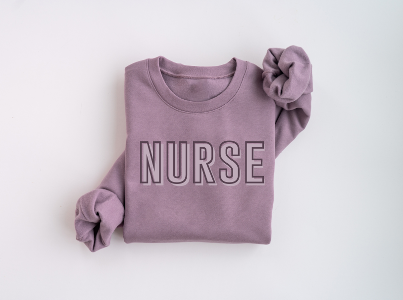 Nurse Block Lettering Crewneck Sweater