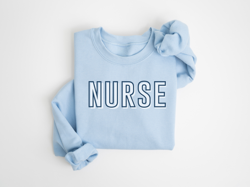 Nurse Block Lettering Crewneck Sweater