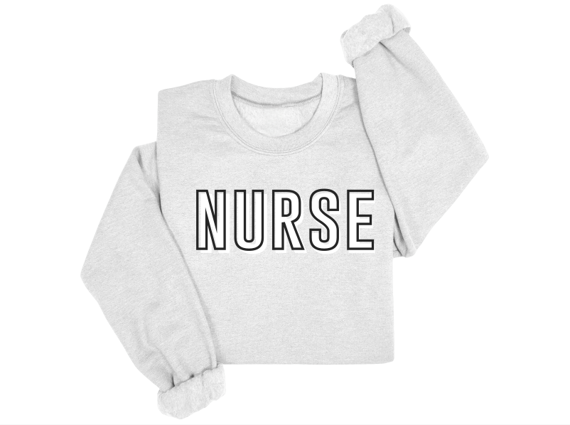 Nurse Block Lettering Crewneck Sweater