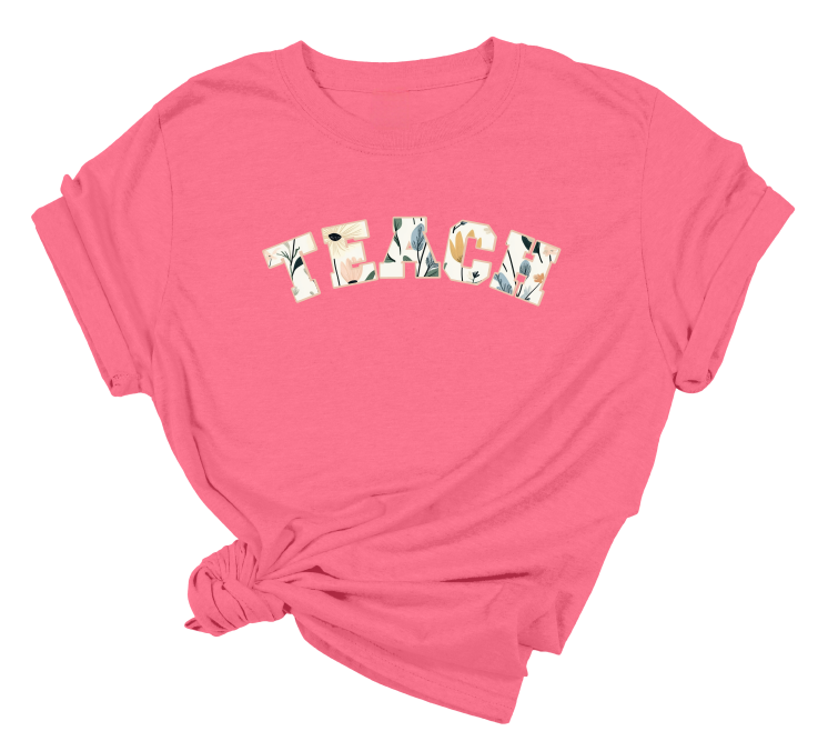 Floral Teach T-Shirt