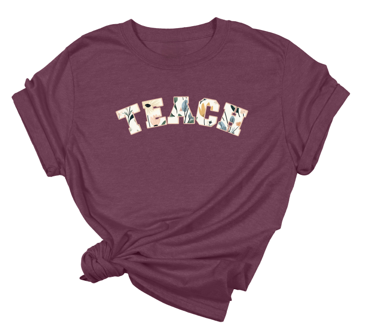 Floral Teach T-Shirt