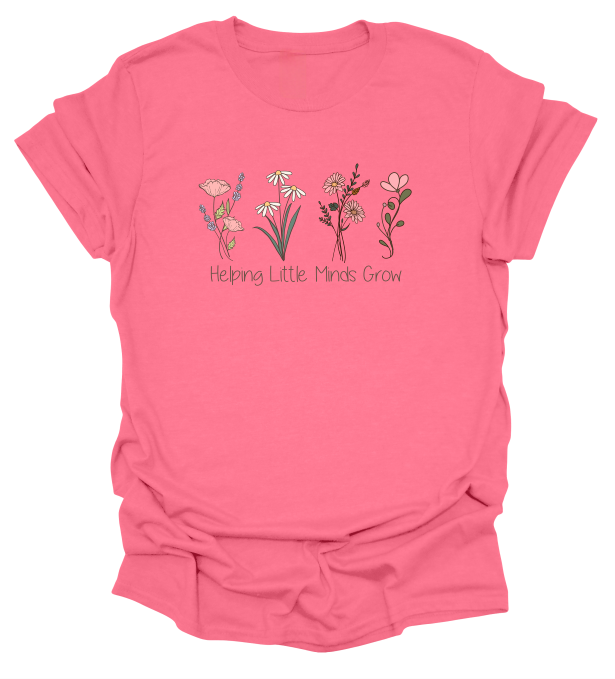 Floral Helping Little Minds Grow T-Shirt