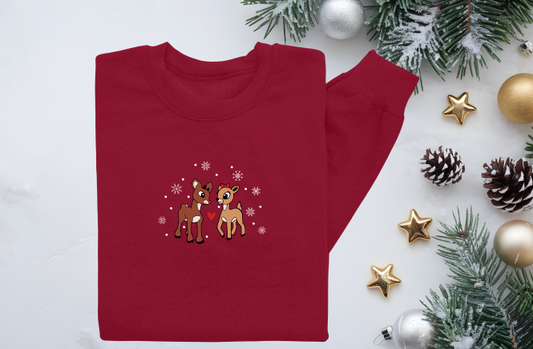 Rudolph and Clara Crewneck Sweater