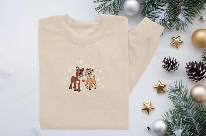 Rudolph and Clara Crewneck Sweater
