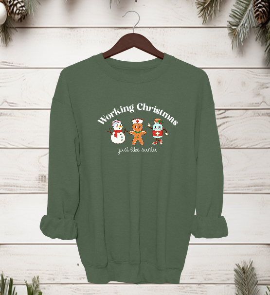 Working Christmas Crewneck Sweater